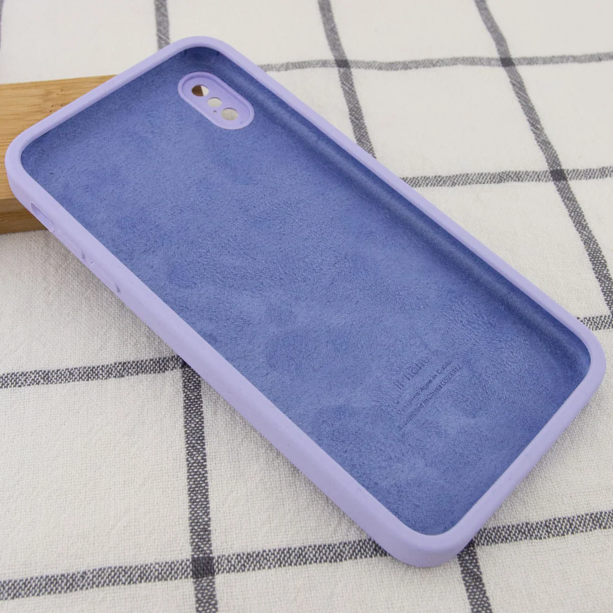 Чехол Silicone Case Square Full Camera Protective (AA) для Apple iPhone XS (5.8") Сиреневый / Dasheen