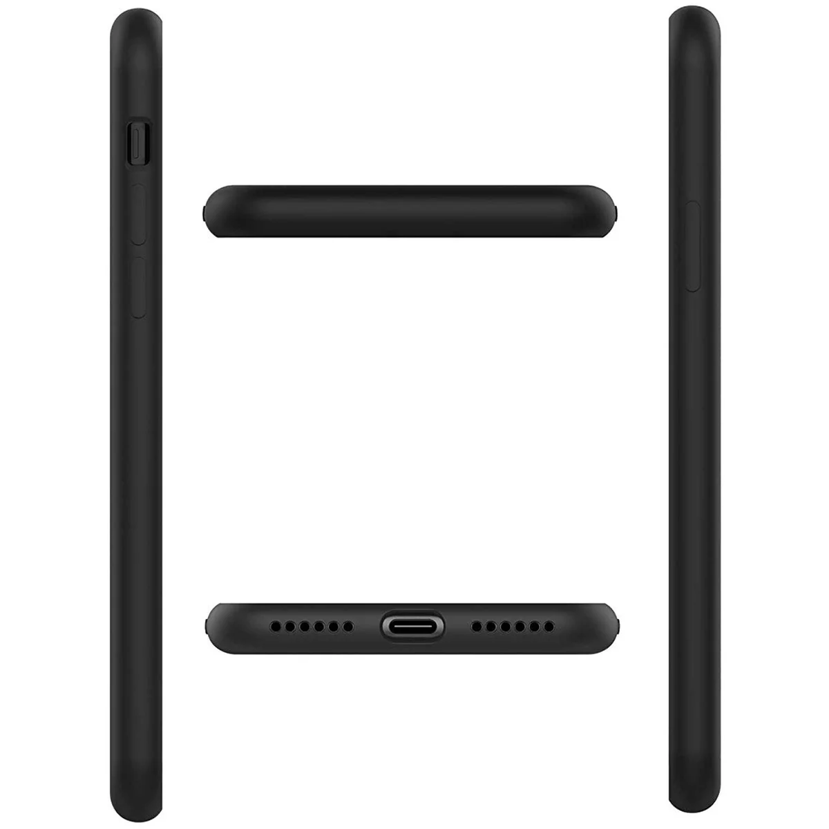 Чохол Silicone case (A) (з закритим низом) для Apple iPhone X / XS Чорний / Black