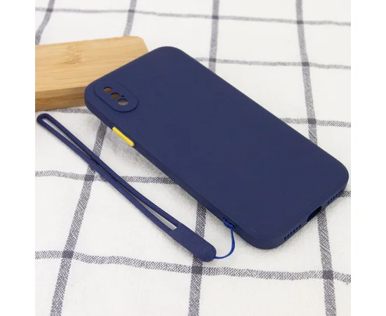 Чехол TPU Square Full Camera для Apple iPhone X / XS (5.8") Синий