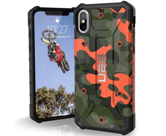 Ударопрочный чехол UAG Pathfinder камуфляж для Apple iPhone XS (5.8") Оранжевый
