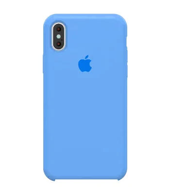 Чохол Silicone case (A) для Apple iPhone X / XS (5.8 ") Блакитний / Sky Blue