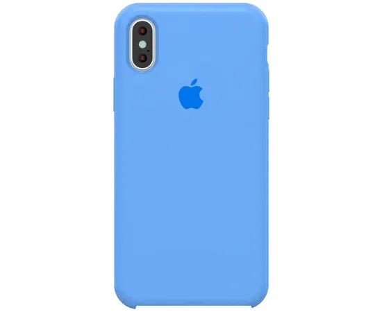 Чехол Silicone case (A) для Apple iPhone X/XS (5.8") Голубой / Sky Blue