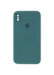 Чехол Silicone Case Square Full Camera Protective (AA) для Apple iPhone XS (5.8") Зеленый / Pine green