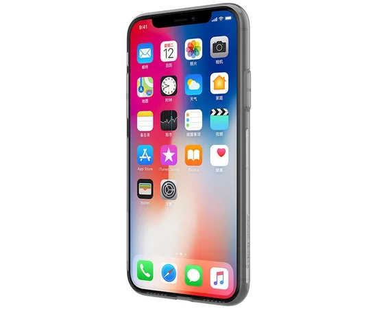 TPU чехол Nillkin Nature Series для Apple iPhone X/XS Серый (прозрачный)