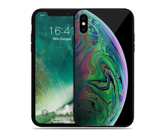 TPU+Glass чехол Planet для Apple iPhone X/XS Зеленый