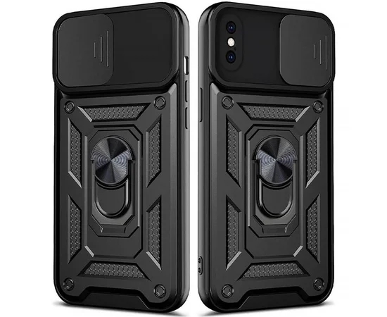 Чехол Ummi Camshield Serge Ring для Apple iPhone X / XS (5.8") Черный