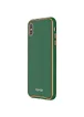 TPU+Glass чехол Venezia для Apple iPhone X / XS (5.8") Зеленый / Dark Green