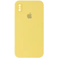 Чехол Silicone Case Square Full Camera Protective (AA) для Apple iPhone XS (5.8") Желтый / Canary Yellow