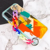 TPU+PC чехол Colorspot с ремешком-цепью для Apple iPhone X / XS (5.8") Tropic