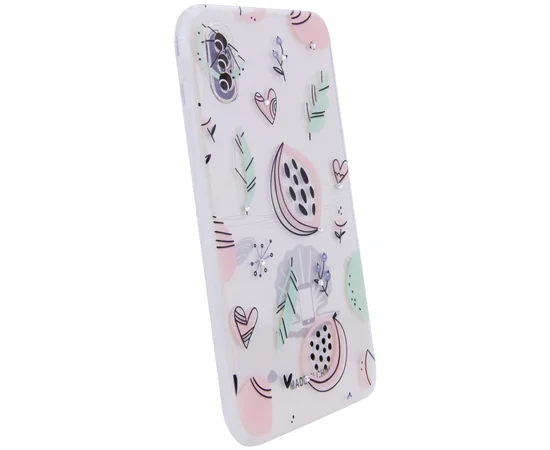 TPU чехол Luxury Diamond full protective для Apple iPhone X / XS (5.8") Прозрачный / Экзотические фрукты