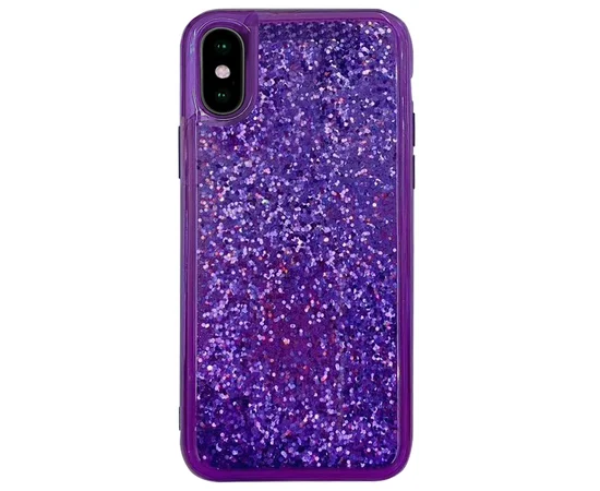 TPU+PC чехол Sparkle (glitter) для Apple iPhone XS (5.8") Фиолетовый