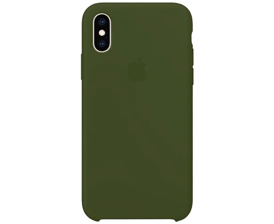 Чехол Silicone Case (AA) для Apple iPhone X/XS Зеленый / Army green