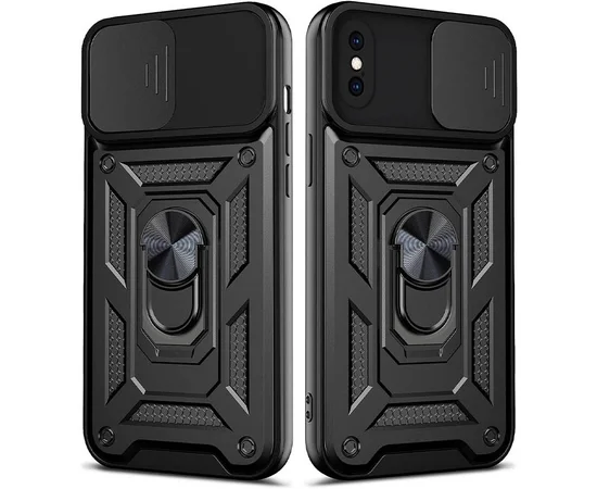 Ударопрочный чехол Camshield Serge Ring для Apple iPhone X / XS (5.8") Черный