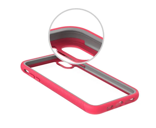 Ударопрочный чехол Full-body Bumper Case для Apple iPhone X / XS (5.8") Розовый