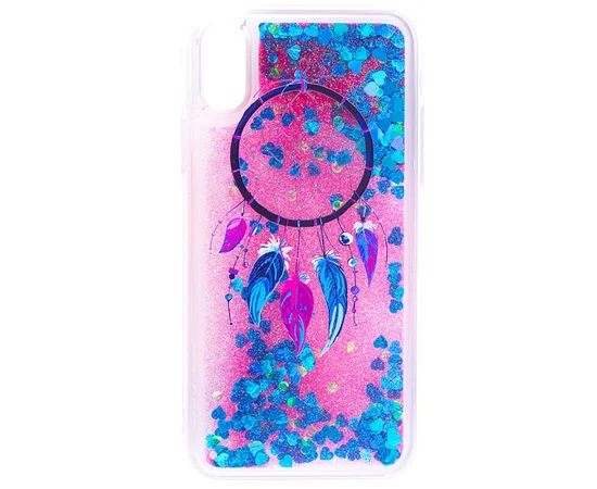 TPU+PC чехол Liquid (glitter) для Apple iPhone X/XS (14) Амулет