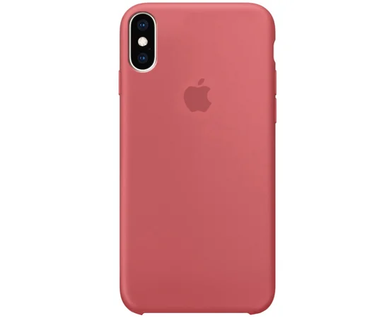 Чехол Silicone Case (AA) для Apple iPhone X/XS Красный / Camellia
