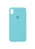Чохол Silicone case (A) (з закритим низом) для Apple iPhone X / XS Бірюзовий / Marine Green