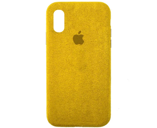 Чехол ALCANTARA Case Full для Apple iPhone X / XS (5.8") Желтый