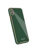TPU+Glass чехол Venezia для Apple iPhone X / XS (5.8") Зеленый / Dark Green