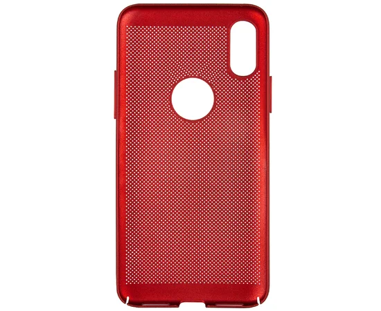 Ультратонкий дышащий чехол Grid case для iPhone X/XS Красный