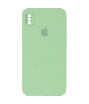 Чохол Silicone Case Square Full Camera Protective (AA) для Apple iPhone XS (5.8 ") М'ятний / Mint