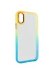 Чехол TPU+PC Fresh sip series для Apple iPhone X / XS (5.8") Бирюзовый / Оранжевый