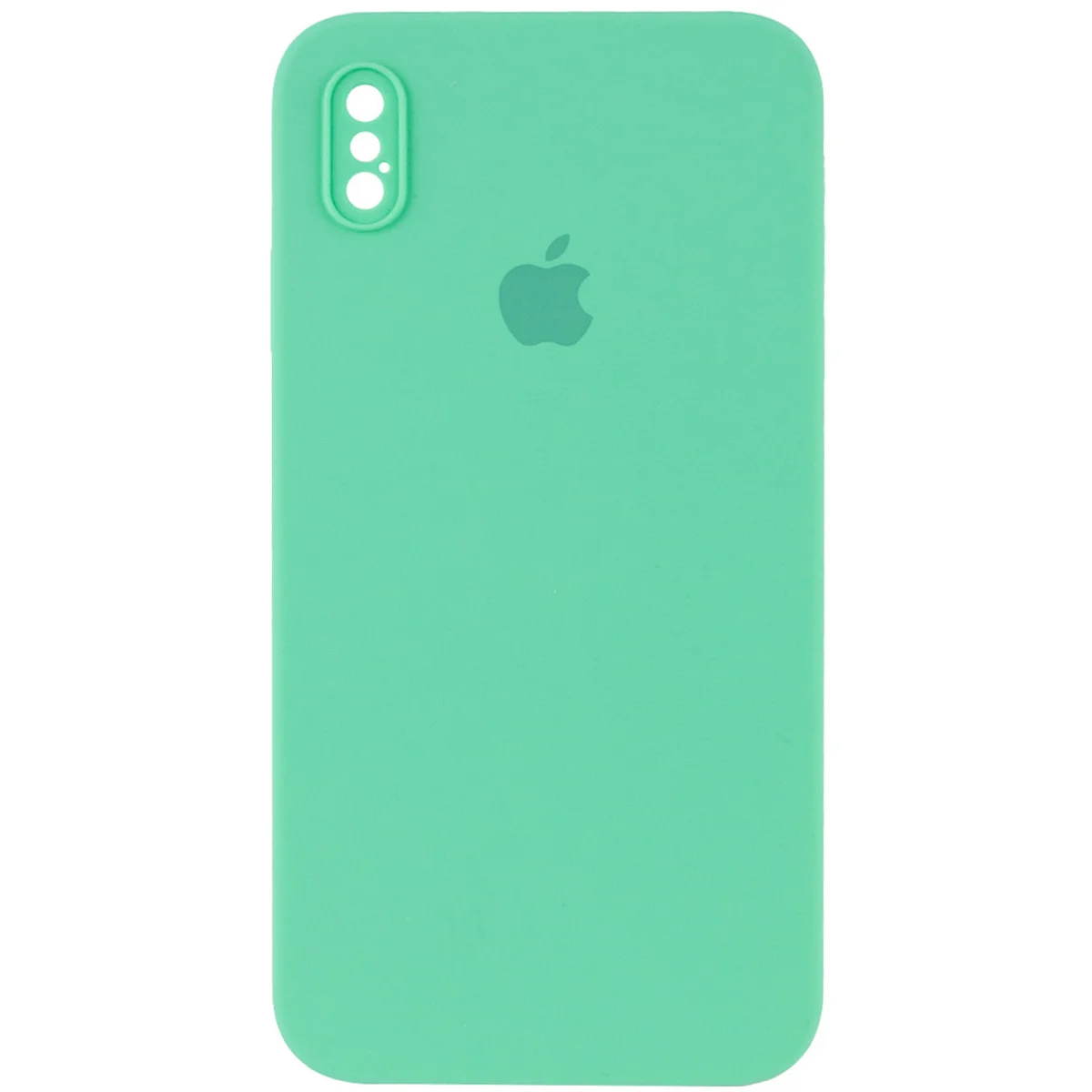Чехол Silicone Case Square Full Camera Protective (AA) для Apple iPhone XS (5.8") Зеленый / Spearmint