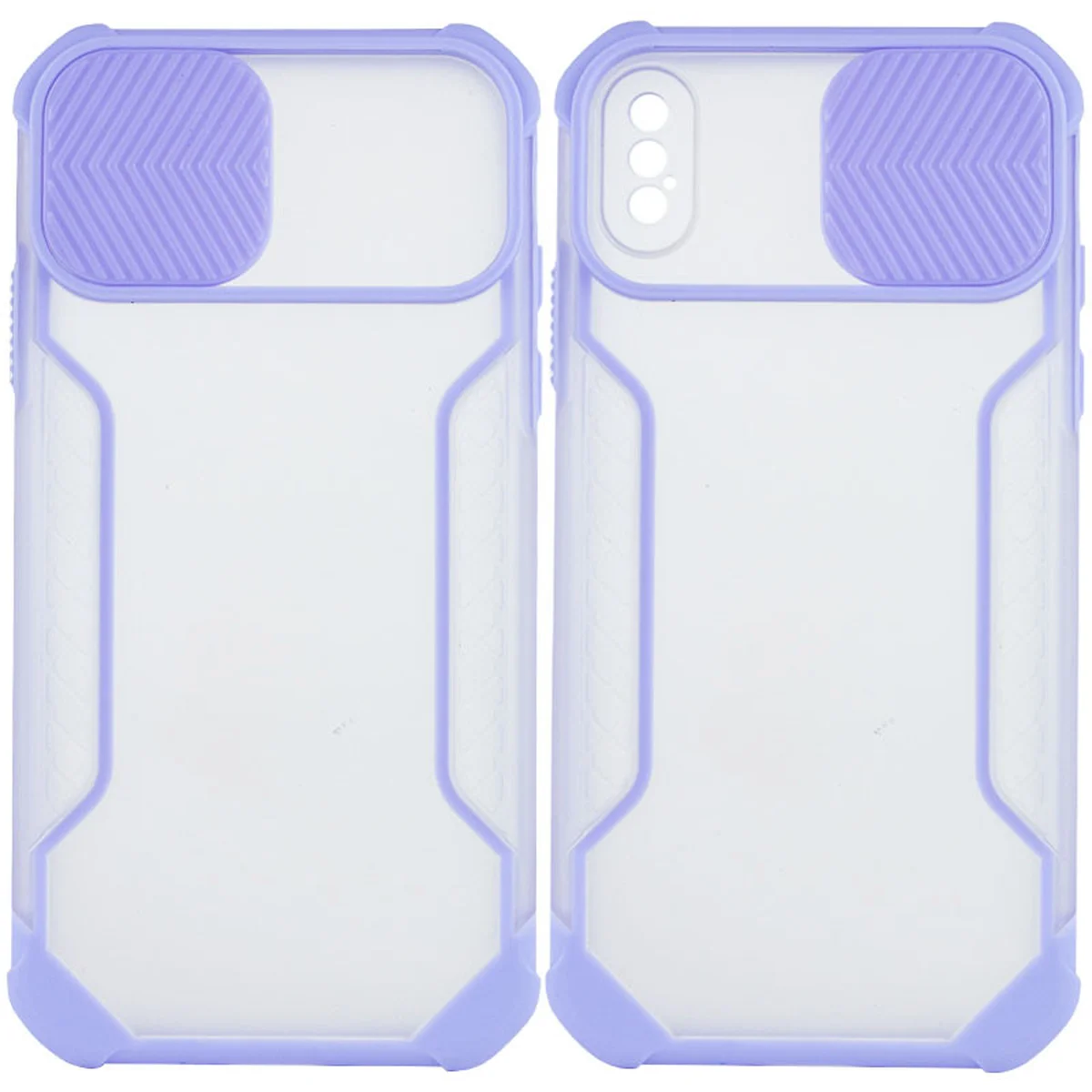 Чехол Camshield matte Ease TPU со шторкой для Apple iPhone X / XS (5.8") Сиреневый