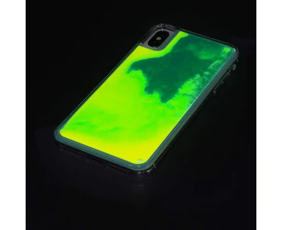 Неоновый чехол Neon Sand glow in the dark для Apple iPhone X / XS (5.8") Зеленый