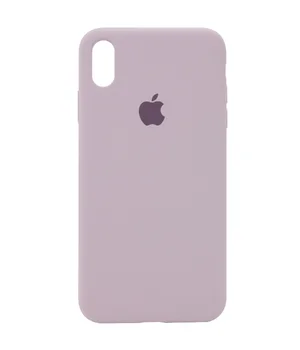 Чохол Silicone case (A) (з закритим низом) для Apple iPhone X / XS Сірий / Lavender