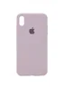 Чехол Silicone case (A) (с закрытым низом) для Apple iPhone X/XS Серый / Lavender