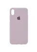 Чехол Silicone case (A) (с закрытым низом) для Apple iPhone X/XS Серый / Lavender