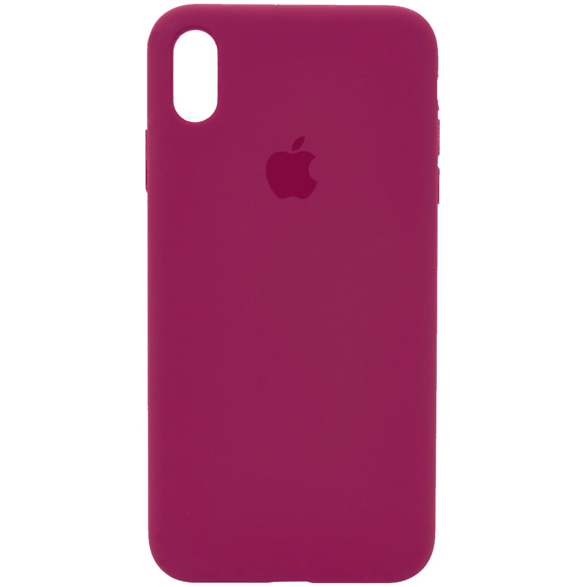 Чехол Silicone Case Full Protective (AA) для Apple iPhone X/XS Красный / Rose Red