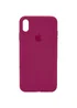 Чехол Silicone Case Full Protective (AA) для Apple iPhone X/XS Красный / Rose Red