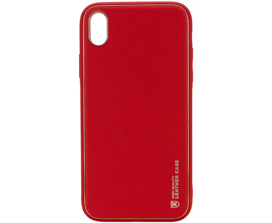 Кожаный чехол Xshield для Apple iPhone X / XS (5.8") Красный / Red