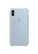 Чехол Silicone case (A) для Apple iPhone X/XS Голубой / Mist blue
