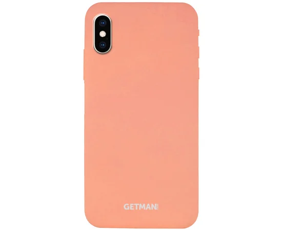 Чехол Silicone Case GETMAN for Magnet для Apple iPhone X / XS (5.8") Розовый / Flamingo