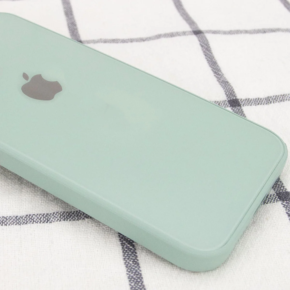 TPU + Glass чохол GLOSSY Logo Full camera для Apple iPhone X / XS (5.8 ") М'ятний