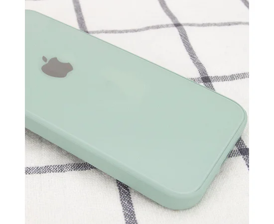 TPU+Glass чехол GLOSSY Logo Full camera для Apple iPhone X / XS (5.8") Мятный