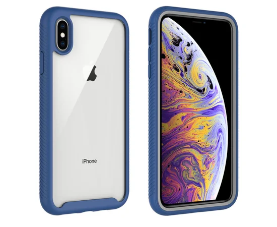 Ударопрочный чехол Full-body Bumper Case для Apple iPhone X / XS (5.8") Синий