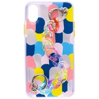TPU+PC чохол Colorspot з ремінцем-ланцюгом для Apple iPhone X / XS (5.8") Dots