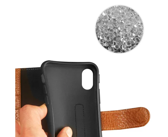 Чехол книжка Pierre Cardin для Apple iPhone X / XS (5.8") brown