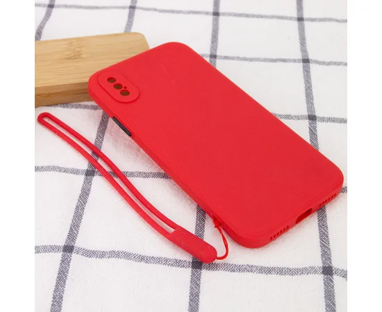 Чехол TPU Square Full Camera для Apple iPhone X / XS (5.8") Красный