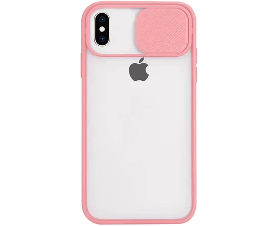 Чехол Camshield mate TPU со шторкой защищающей камеру для Apple iPhone X / XS (5.8") Розовый