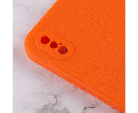 Силиконовый чехол Candy Full Camera для Apple iPhone X / XS (5.8") Оранжевый / Orange