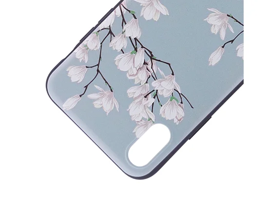 TPU чехол OMEVE Pictures для Apple iPhone X/XS Магнолия (светлый фон)