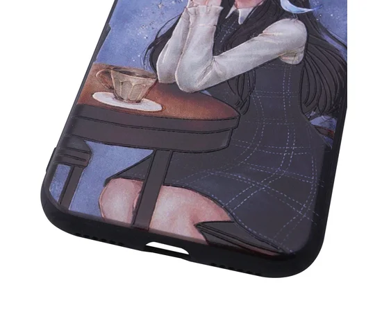 TPU+PC чехол YCT картина для Apple iPhone X/XS Девочка в кафе