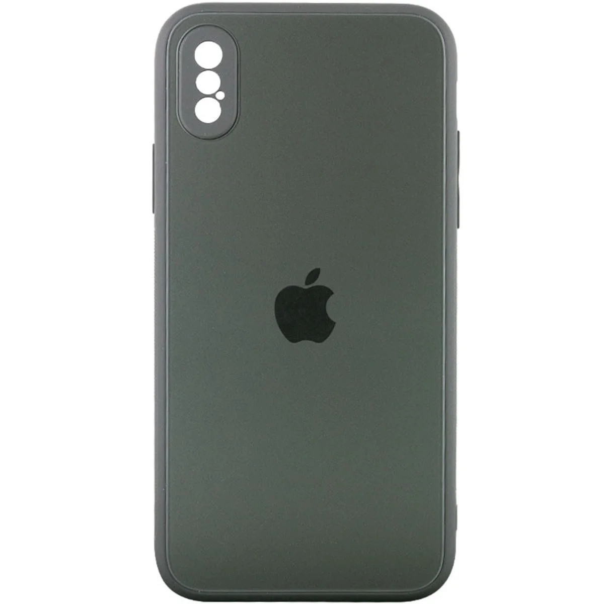 TPU+Glass чохол Matte Candy Full camera для Apple iPhone X / XS (5.8") Зелений