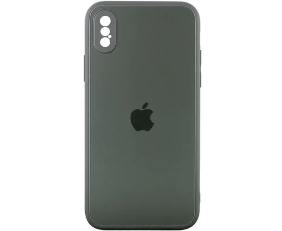 TPU+Glass чехол Matte Candy Full camera для Apple iPhone X / XS (5.8") Зеленый