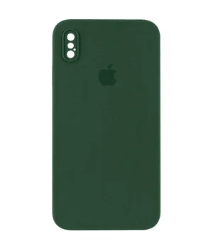 Чехол Silicone Case Square Full Camera Protective (AA) для Apple iPhone XS (5.8") Зеленый / Cyprus Green